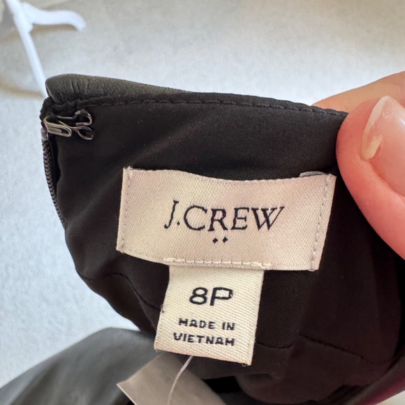 J Crew NWT faux Leather Black Pencil Skirt - Sz 8P - Picture 6 of 8